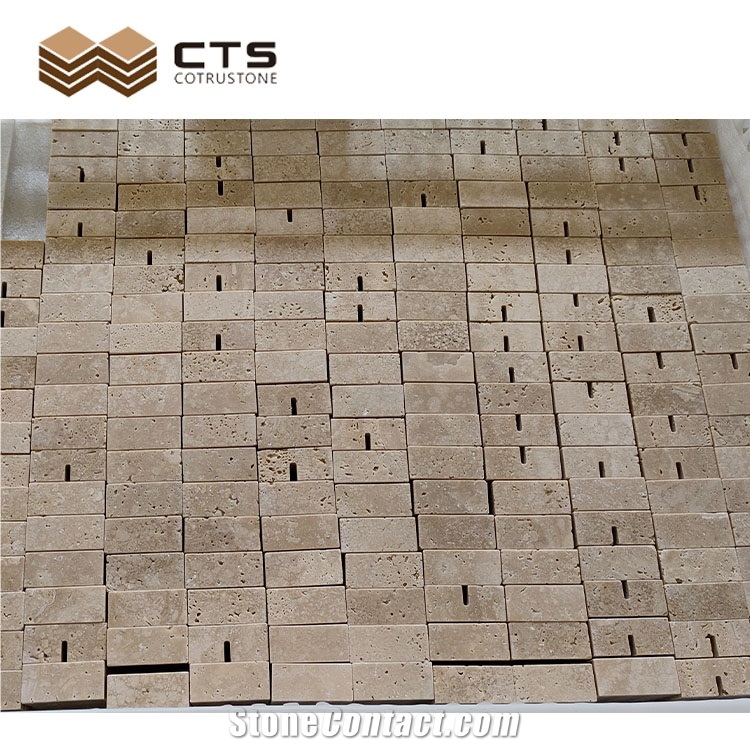 Beige Travertine Name Card Holder Custom Size Wholesale