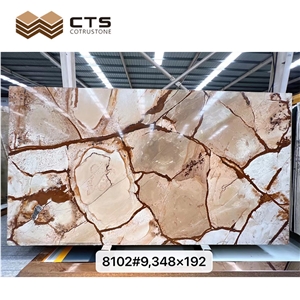 Chocolate Brown Roman Impression Quartzite Slabs