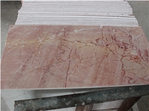 Cream Rose Pink Red Polished Marble Tiles Factory Custom