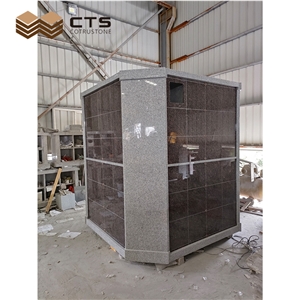 Granite Cemetery Crypts Big Cremation Niches Carving Gazebo Model