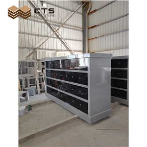 Granite Cemetery Crypts Big Cremation Niches Carving Gazebo Model
