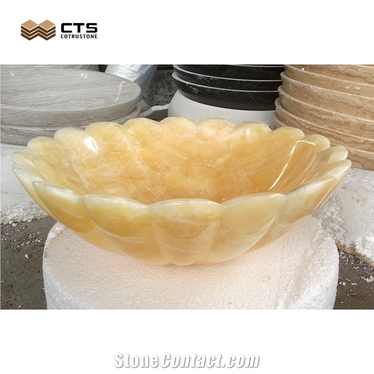 Light Through Onyx Sink Custom Design Basin Wholesale Price