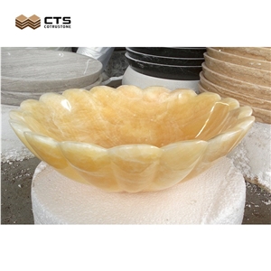 Light Through Onyx Sink Custom Design Basin Wholesale Price