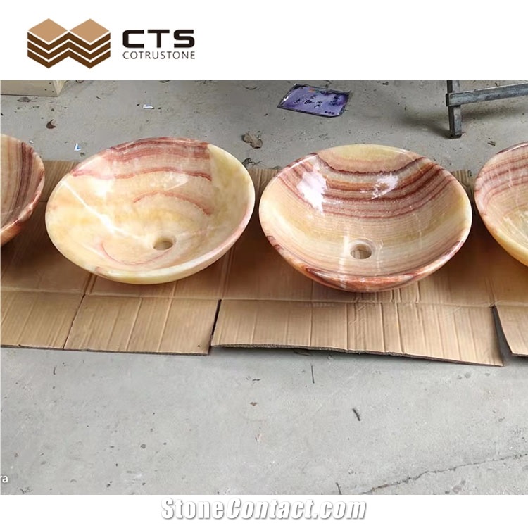 Light Through Onyx Sink Custom Design Basin Wholesale Price