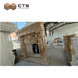 Promotion Cheap Price Marble Fireplace Western Style Mantel
