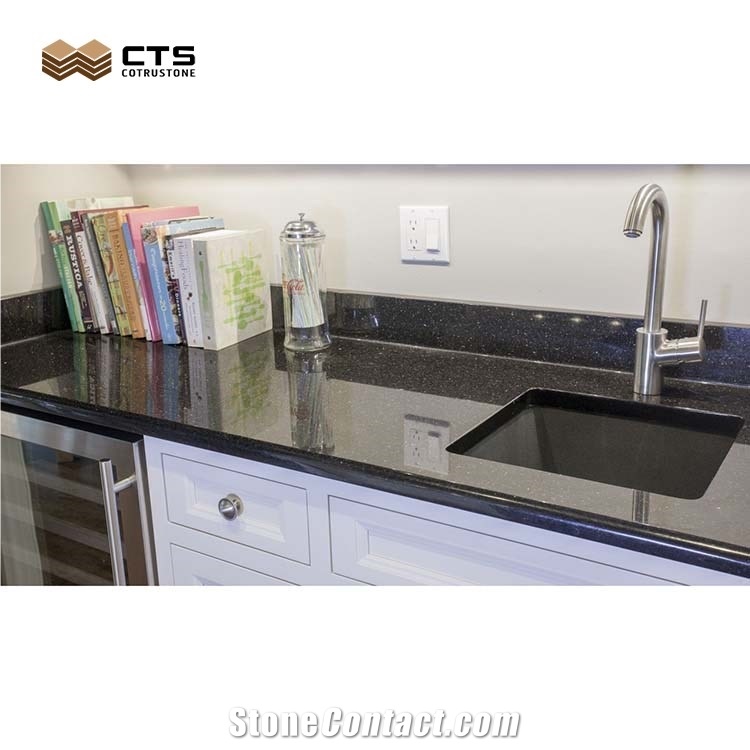 Pure Black Bullnose Edge Countertop Wholesale Machine Cut