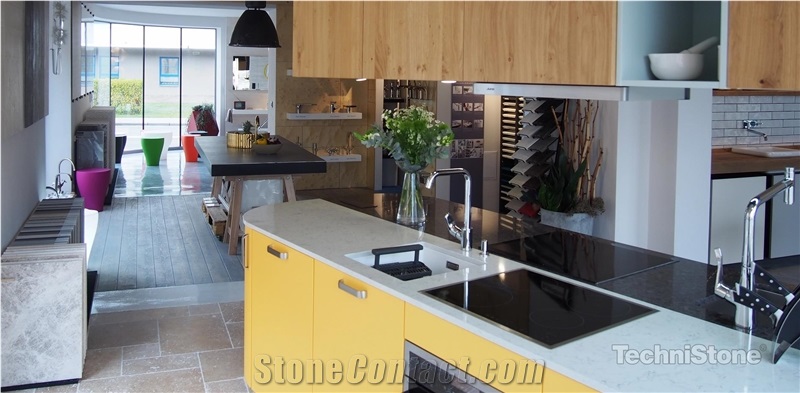 Brilliant Arabesco Quartz Kitchen Countertop