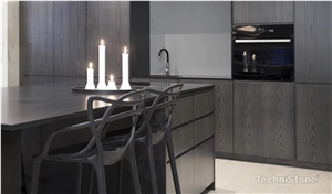 Gobi Black Quartz Kitchen Countertops