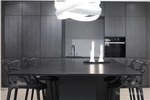 Gobi Black Quartz Kitchen Countertops