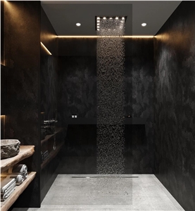 Metropole Nero Quartz Slabs, Bathroom Wall Tiles