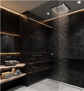 Metropole Nero Quartz Slabs, Bathroom Wall Tiles