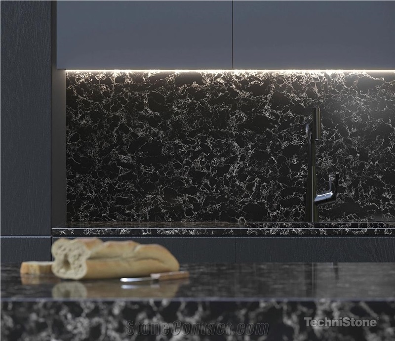 Pearl Rocca Quartz Kitchen Countertops