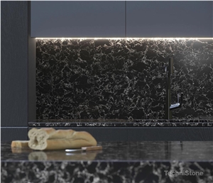 Pearl Rocca Quartz Kitchen Countertops