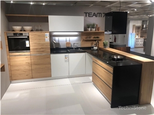 Taurus Black Quartz Kitchen Countertops
