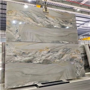 Bookmatched Gold Macaubas Quartzite Slabs Bookmatched Gold Macaubas Quartzite Slabs