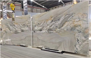 Bookmatched Gold Macaubas Quartzite Slabs
