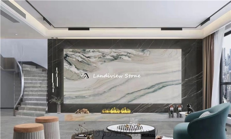 Bookmatched Gold Macaubas Quartzite Slabs