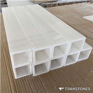 Translucent Customized White Wood Veins Alabaster Light Box