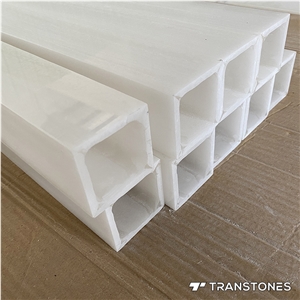 Translucent Customized White Wood Veins Alabaster Light Box
