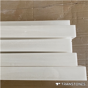 Translucent Customized White Wood Veins Alabaster Light Box