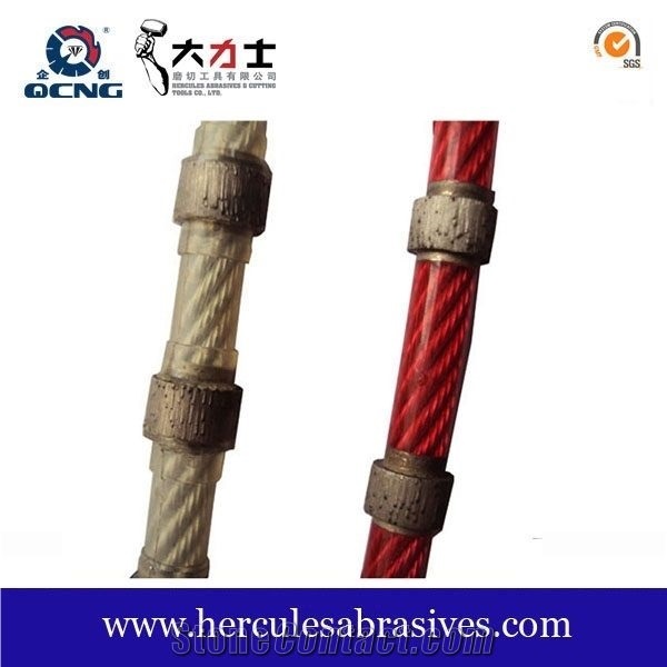 Plastic Coated Diamond Wire/Rope Saw For Stone Profiling