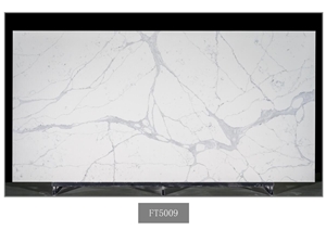Artificial Calacatta Snow White Quartz Stone Slab In China