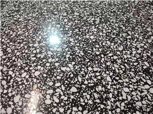 Babys Breath Terrazzo Black Cement Stone Slab Wall Tile