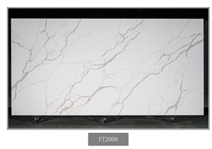 Calacatta Gold Marble Vein Quartz Slab In China Stone Market