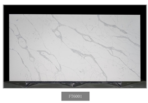 Calacatta White Quartz Artificial Stone Marble Vein Slab