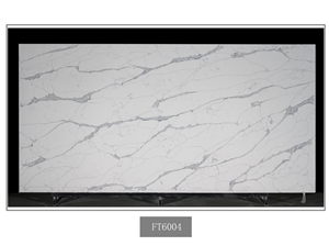 Calacatta White Quartz Artificial Stone Marble Vein Slab