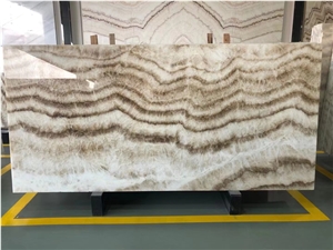Onice Miele Nuvolato Brown Onyx Slab In China Stone Market