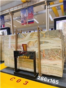 Rainbow Onyx Persian Colorful Onix Slab In China Market
