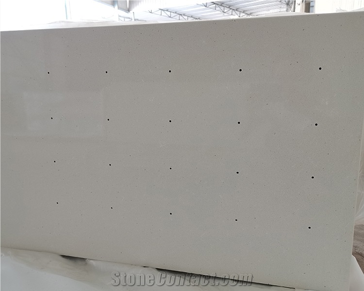 Bubble Texture Light Grey Veins Qaurtz Slabs