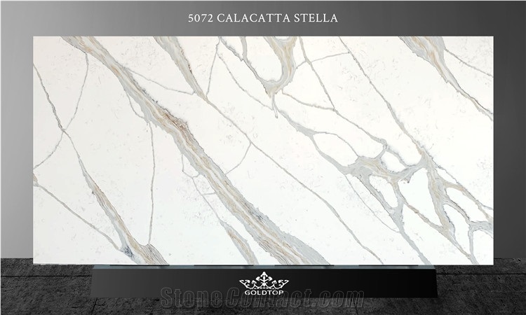 Calacatta Gold Kitchen Island Top With Sink