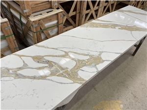 Calacatta Gold Kitchen Island Top With Sink