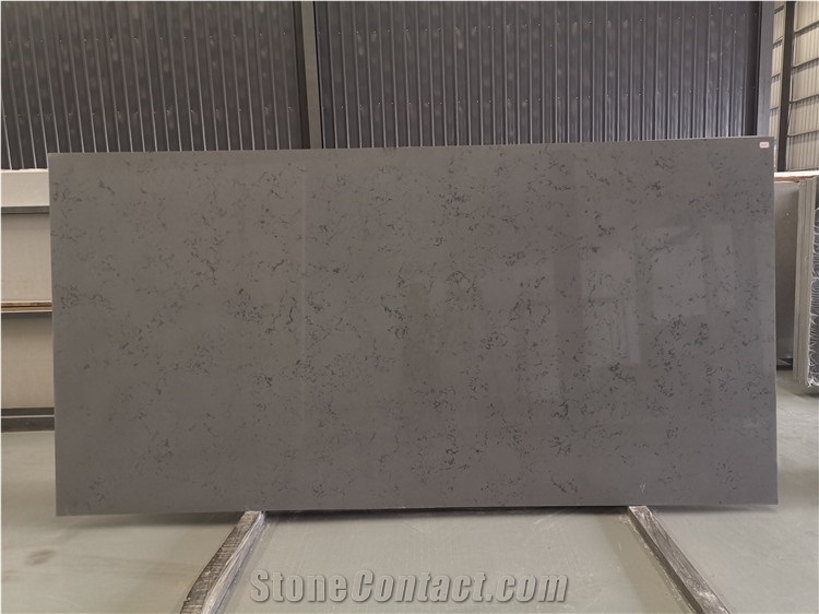 Grey Marble Quartz Polished Surface Slab