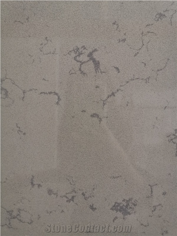 Grey Marble Quartz Polished Surface Slab