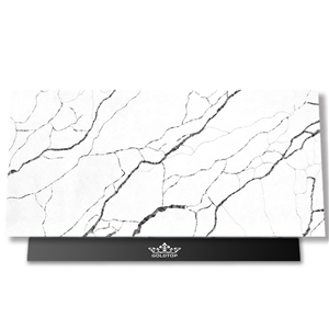 White Calacatta Artificial Quartz Slab For Kitchen