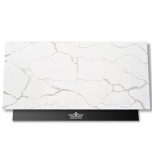 White Calacatta Quartz Bookmatched Slab