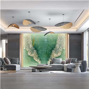 Amazon Green Natural Granite Background Wall