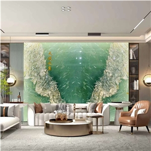 Amazon Green Natural Granite Background Wall