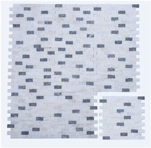 Black And White Marble Splitface Mosaic