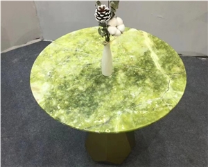 Dandong Green Marble Natural Luxury Stone Table