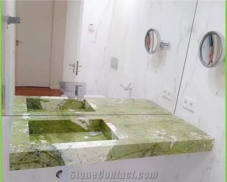 Dandong Green Marble Natural Luxury Stone Table