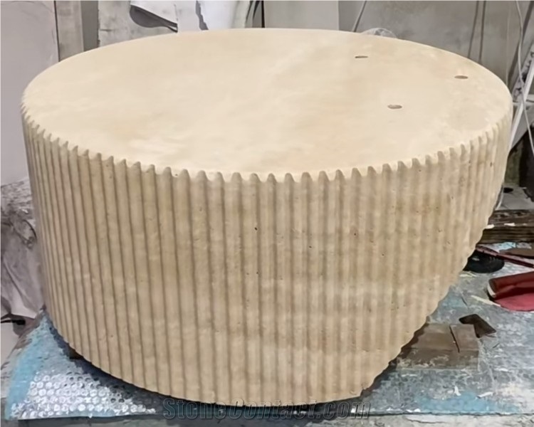 Honed Beige Natural Travertine Coffee Tea Table Furniture