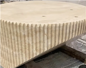 Honed Beige Natural Travertine Coffee Tea Table Furniture