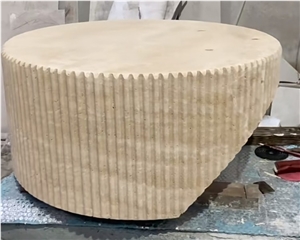 Honed Beige Natural Travertine Coffee Tea Table Furniture