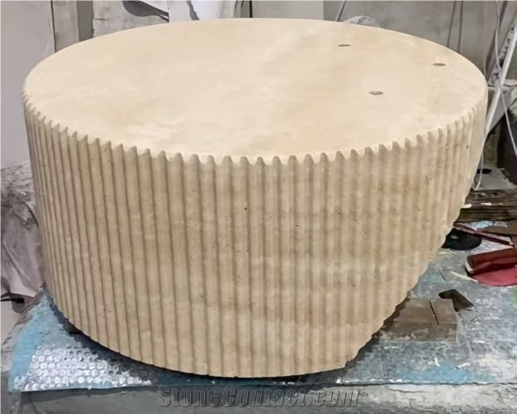 Honed Beige Natural Travertine Coffee Tea Table Furniture