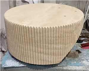 Honed Beige Natural Travertine Coffee Tea Table Furniture