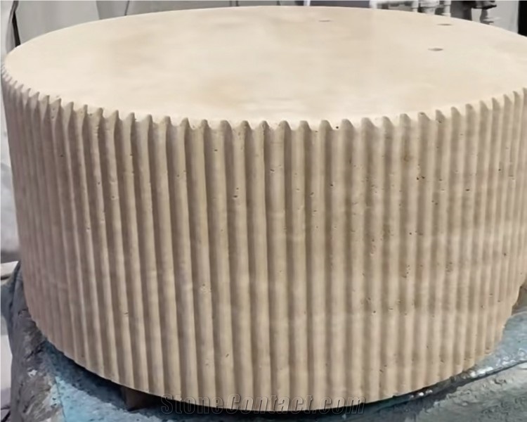 Honed Beige Natural Travertine Coffee Tea Table Furniture